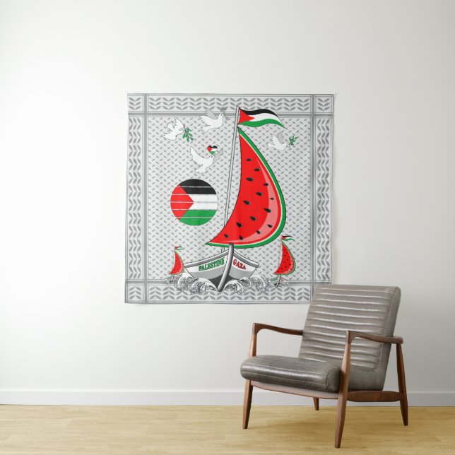 Tapete De Parede Freedom Global Sumud Flotilla Boats para Gaza (In Situ)