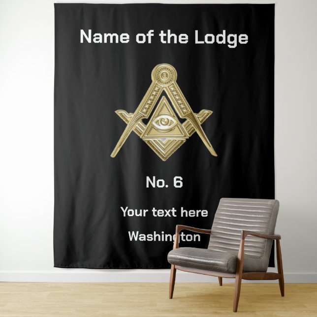 Tapete De Parede Freemasonry Freemasons Masonic Lodge (In Situ)