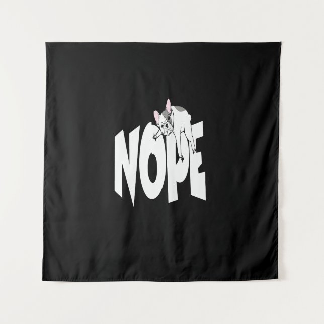 Tapete De Parede French Gift | Cachorro Francês Cute Nope (Frente)