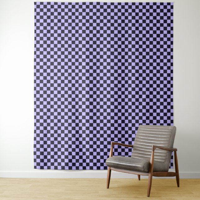 Tapete De Parede French lilac checkerboard pattern (In Situ)