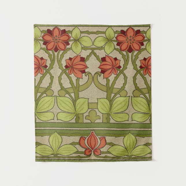 Tapete De Parede Frieze Border Art Nouveau Floral (Frente)