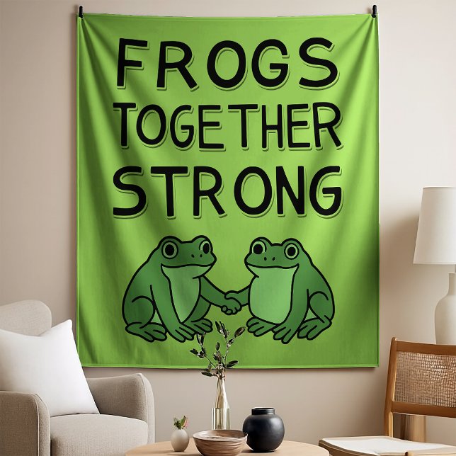 Tapete De Parede Frogs Together Strong Portland Frog Protest (Criador carregado)