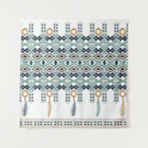 Tapete De Parede Fronteira Americana de Geometria Indígena