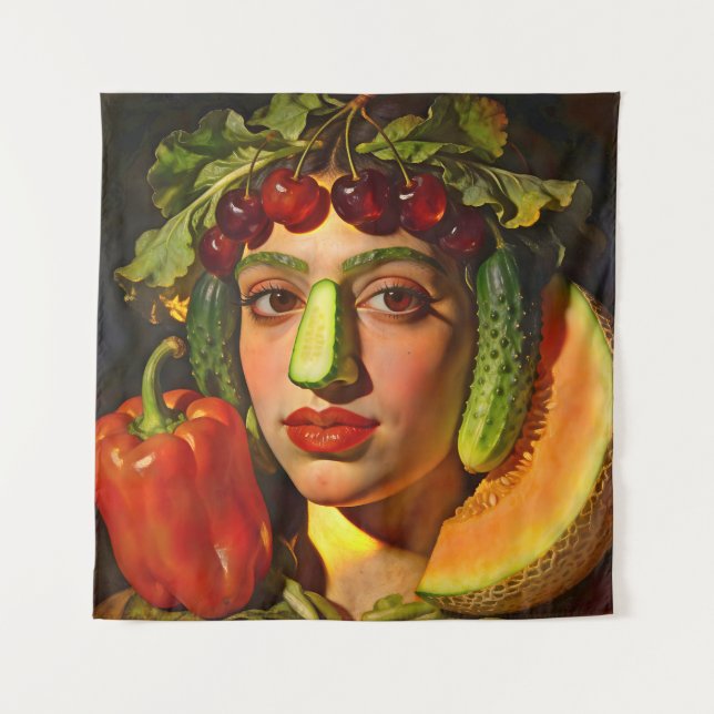 Tapete De Parede Fruits of Expression – A Surreal Portrait (Frente)