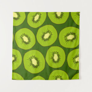 Tapete De Parede Fruta de Kiwi: verde escuro.