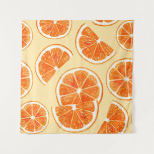 Tapete De Parede fruta de padrão laranja, comida de dieta illustr 