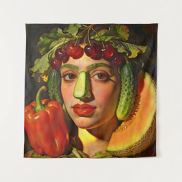 Tapete De Parede Frutas da Expressão – Um Retrato Surreal