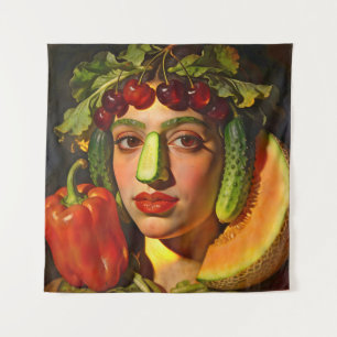 Tapete De Parede Frutas da Expressão – Um Retrato Surreal
