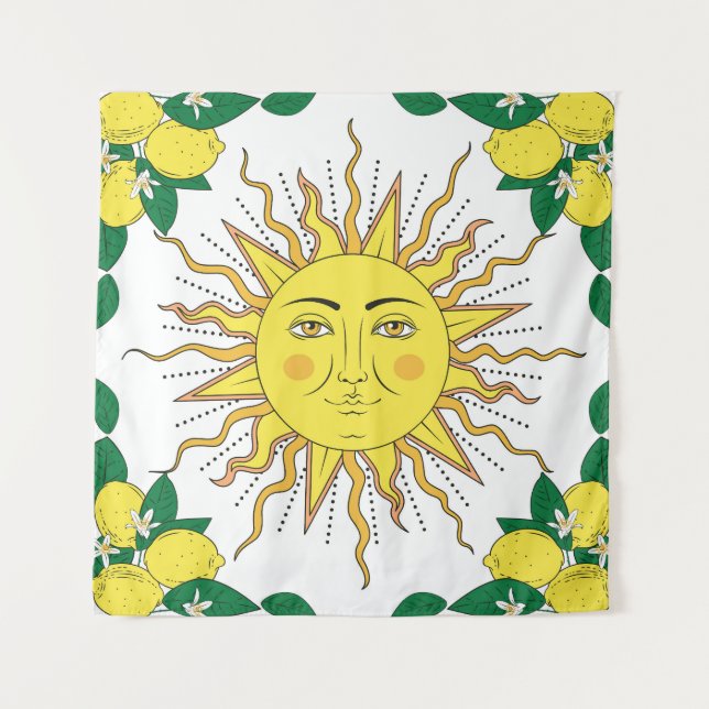 Tapete De Parede Frutas Tropicais De Limão, Face Solar. (Frente)
