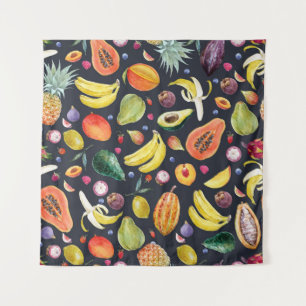 Tapete De Parede Frutas Tropicais: Padrão De Multifrutíferos Por Co