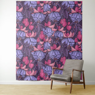 Tapete De Parede Fúcsia em rosa e violeta