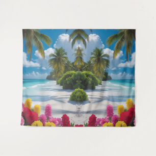 Tapete De Parede "Fuga Tropical: Floresta de Muro de Sangue no Ocea