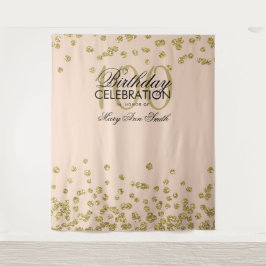 Tapete De Parede Fundo 100º Aniversário Dourado Blush Pink Confetti