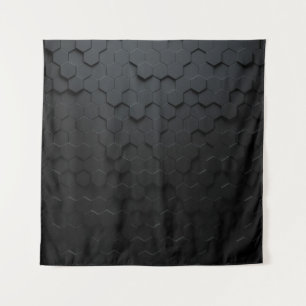 Tapete De Parede Fundo abstrato triangular preto, surfa de Grunge
