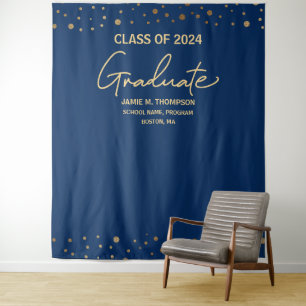 Tapete De Parede Fundo azul real para formatura da turma de 2024