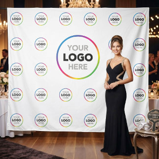 Tapete De Parede Fundo Branco com Logotipo Empresarial | Decoração