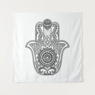 Tapete De Parede Fundo Branco Design do Hamsa