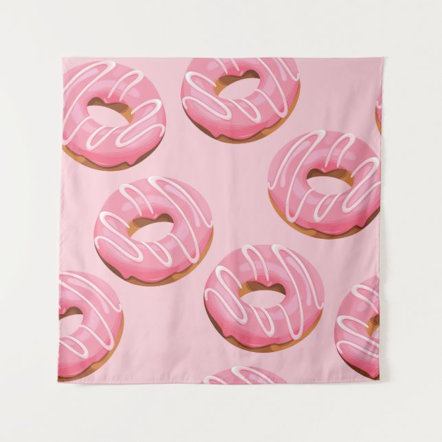 Tapete De Parede Fundo contínuo de Donuts Glacêados (Frente)
