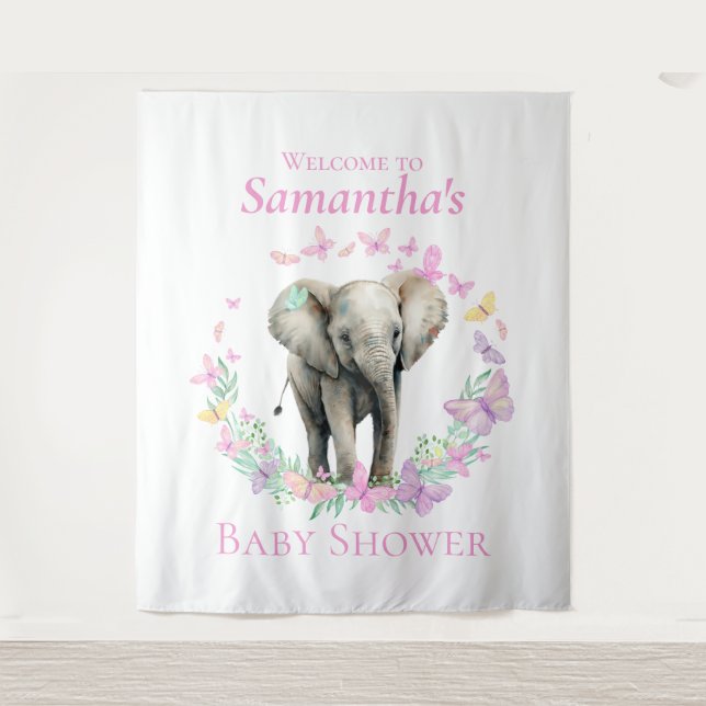 Tapete De Parede Fundo das Borboletas de Elefante Cóplice (Frente)