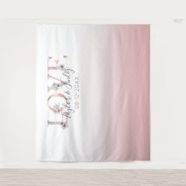 Tapete De Parede Fundo de Amor para Selfie com Gradiente Rosa Pálid