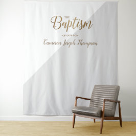 Tapete De Parede Fundo de batismo moderno para menino em cinza e do