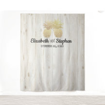 Fundo de Booth de Foto de Casamento Casal Abacaxi 