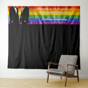 Tapete De Parede Fundo de Casamento Arco-íris de Homens Gays Modern