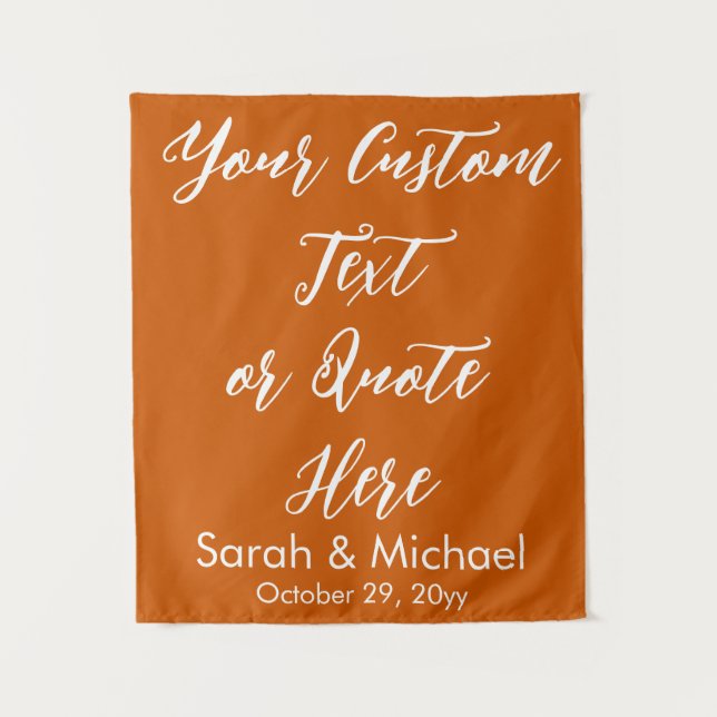 Tapete De Parede Fundo de casamento Boho laranja queimado, adereço  (Frente)