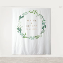 Tapete De Parede Fundo de Casamento Botânico Eucalyptus Greenery