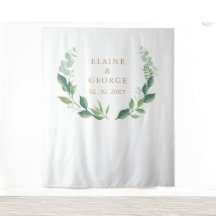 Fundo de Casamento Botânico Eucalyptus Greenery