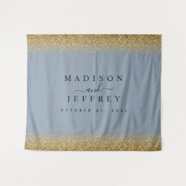 Tapete De Parede Fundo de casamento brilhante em azul poeirento e d