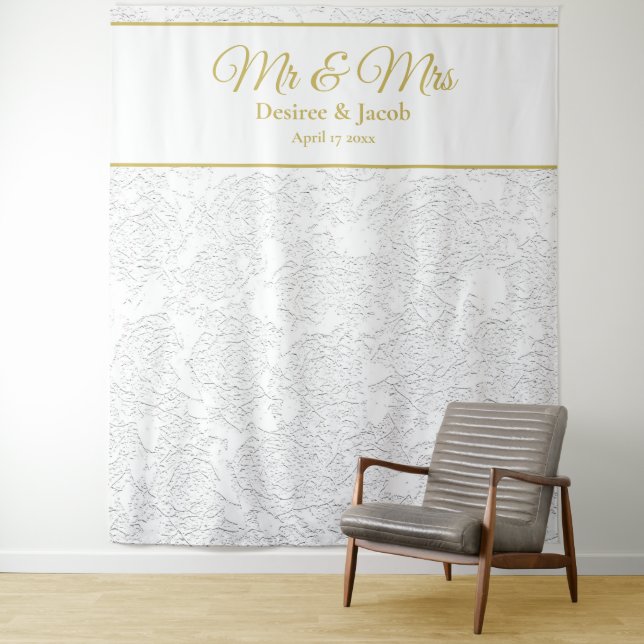 Tapete De Parede Fundo de casamento de cabine de fotos elegante dou (In Situ)