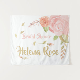 Tapete De Parede Fundo de casamento de noiva com rosas cor de blush