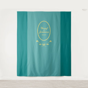 Tapete De Parede Fundo de Casamento de Teal Rosa