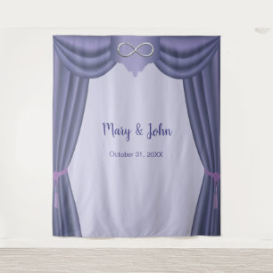 Tapete De Parede Fundo de casamento infinito prata azul roxo