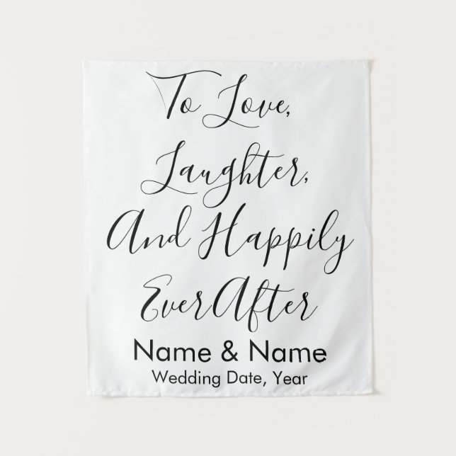 Tapete De Parede Fundo de Casamento Personalizado, Faixa de Recepçã (Frente)