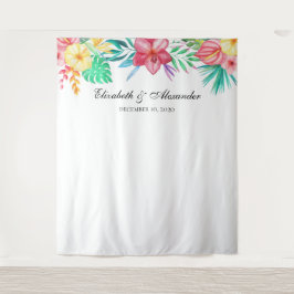 Tapete De Parede Fundo de casamento tropical. Fundo exótico