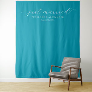 Tapete De Parede Fundo de Cena Azul Turquesa Minimalista Feliz Casa