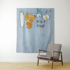 Tapete De Parede Fundo de Cena para Chá de Bebê do Ursinho Teddy Fo