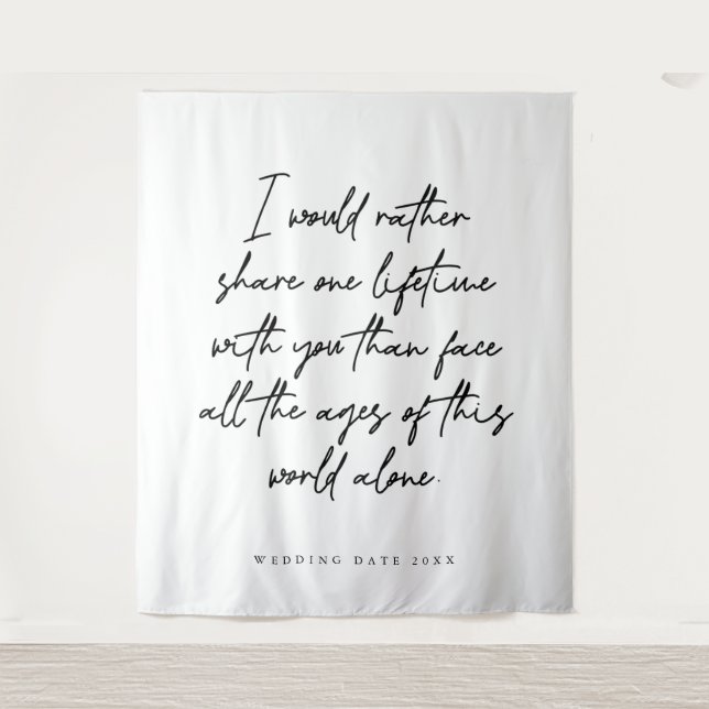 Tapete De Parede Fundo de Cena para Foto de Casamento com Citação d (Frente)