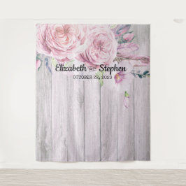 Tapete De Parede Fundo de cenário rústico de madeira floral para ca