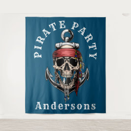Tapete De Parede Fundo de Crânio de Pirata Loot