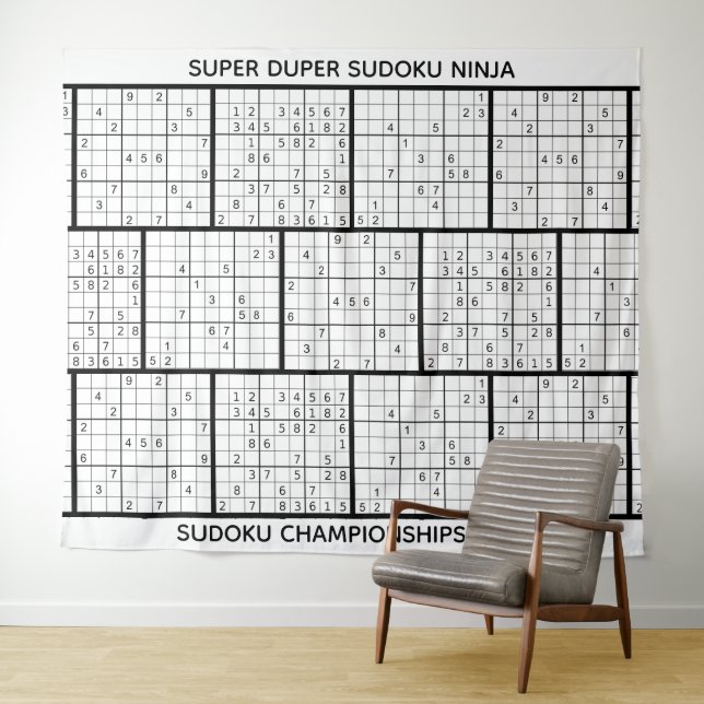 Tapete De Parede Fundo de diversão personalizada SUDOKU (In Situ (Horizontal))