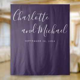 Tapete De Parede Fundo de Ecrã de Casamento Roxo com Letra de Forma