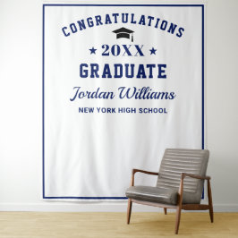 Tapete De Parede Fundo de estúdio de graduação azul branco moderno