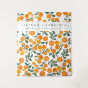 Tapete De Parede Fundo de estúdio fotográfico em aquarela laranja c