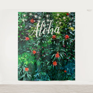 Tapete De Parede Fundo de festa Aloha Luzes Flores Tropicais