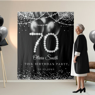 Tapete De Parede Fundo de Festa de aniversário de Ouros Elegantes