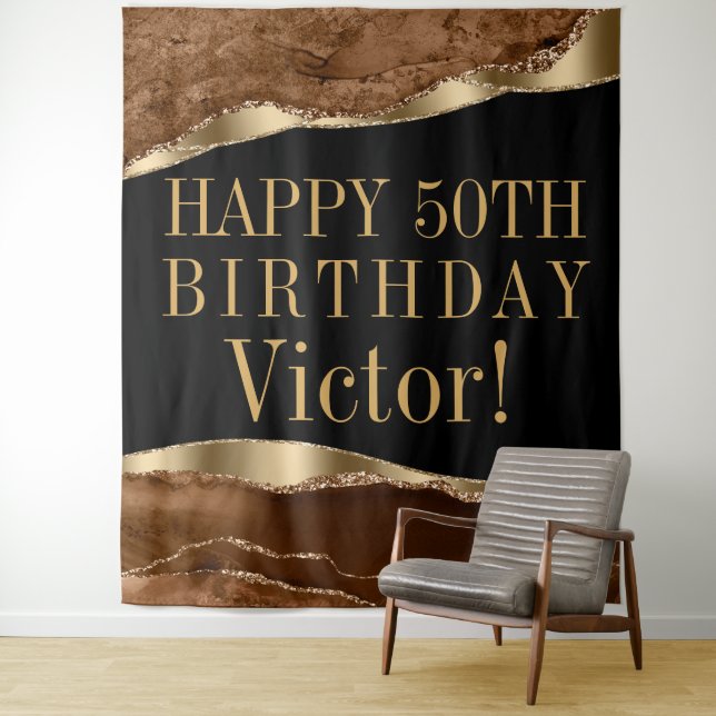 Tapete De Parede Fundo de festa de aniversário masculino com ágata  (In Situ)