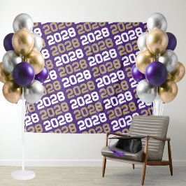 Tapete De Parede Fundo de Formatura Roxo e Dourado